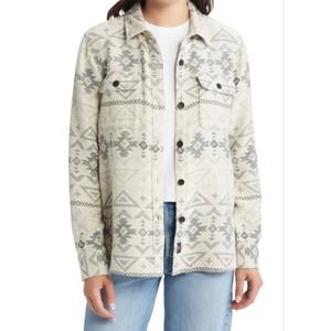 NWT FAHERTY X Doug Good Feather Organic Cotton Overshirt In Ivory North Star(S)